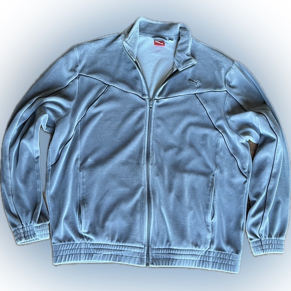 Puma Velour Full Zip Track Jacket Mens Size XL - Picture 3 of 9